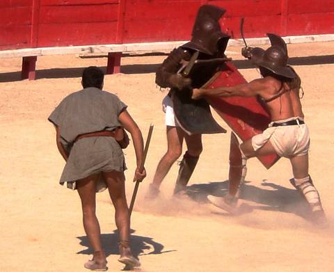 gladiateur: le thrace contre le murmillon